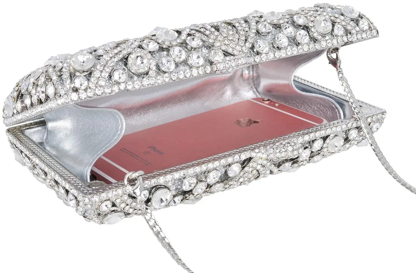 Fast Delivery Hollow Out Purse Diamond Luxury Handmade Rhinestone Gown Wedding Party Crystal Evening Clutch Bag