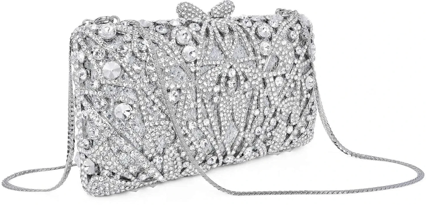 Fast Delivery Hollow Out Purse Diamond Luxury Handmade Rhinestone Gown Wedding Party Crystal Evening Clutch Bag