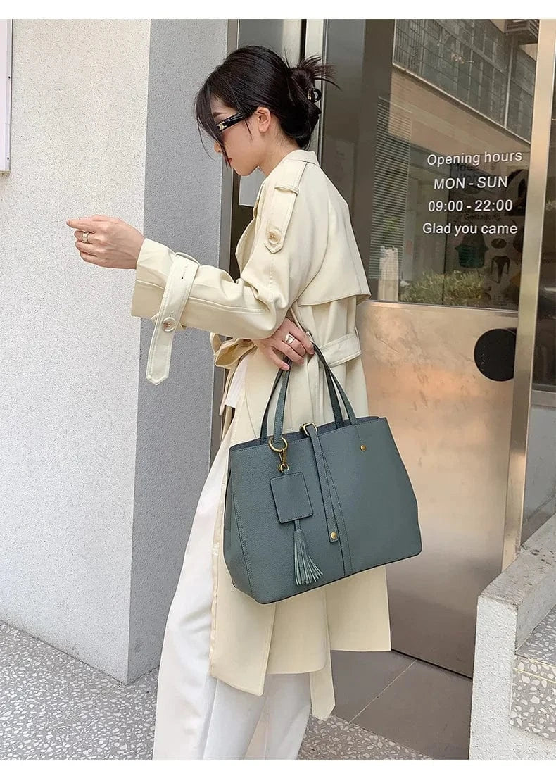 Female Soft Natural Cowhide Handbags Women Cow Genuine Leather Shoulder Bag Ladies Fashion Designer Luxury Retro Crossbody Bags