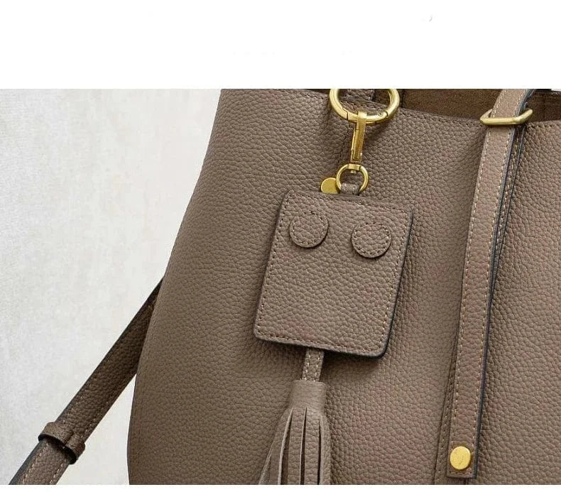 Female Soft Natural Cowhide Handbags Women Cow Genuine Leather Shoulder Bag Ladies Fashion Designer Luxury Retro Crossbody Bags