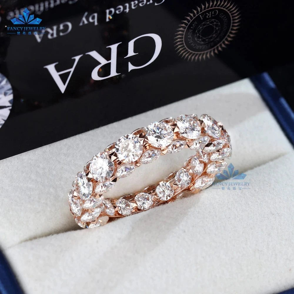 Fine Jewelry Couple Ring 14K 18K Gold High Quality Moissanite Ring Diamond Engagement Wedding Ring for Lover
