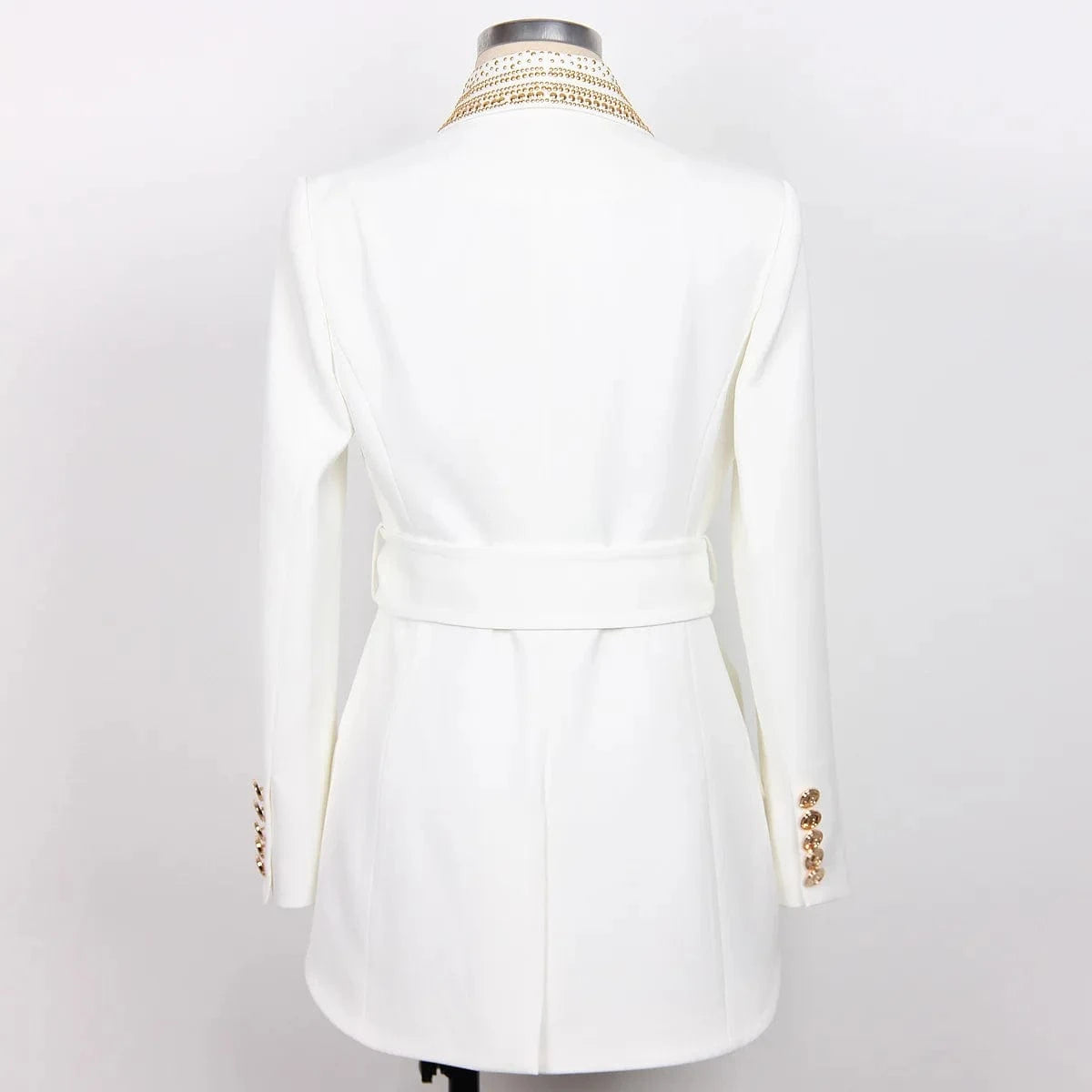 Fine Workmanship European Women Vintage Jacket Luxury Beading Design Quality Retro Lady Blazer