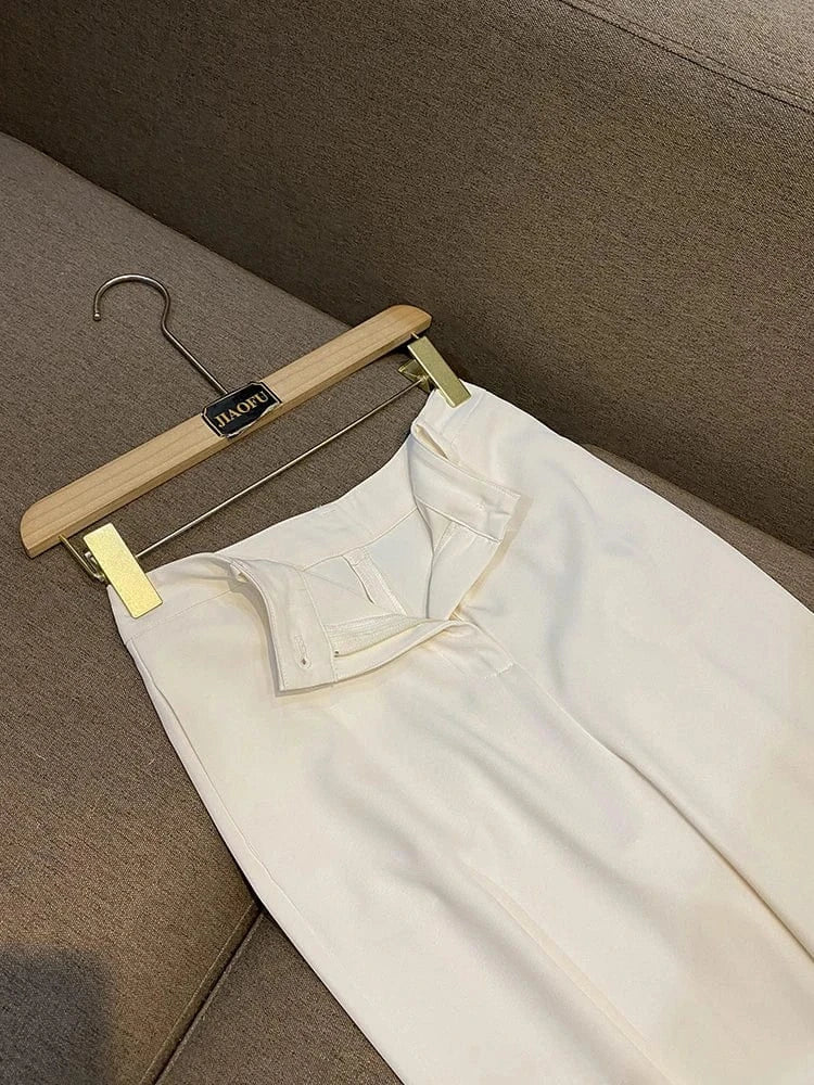 Fine Workmanship Rhinestone Beading Lady Formal Suit Long Sleeve Two Buttons Notched Blazer Straight Cutting Pants Women 2Pcs