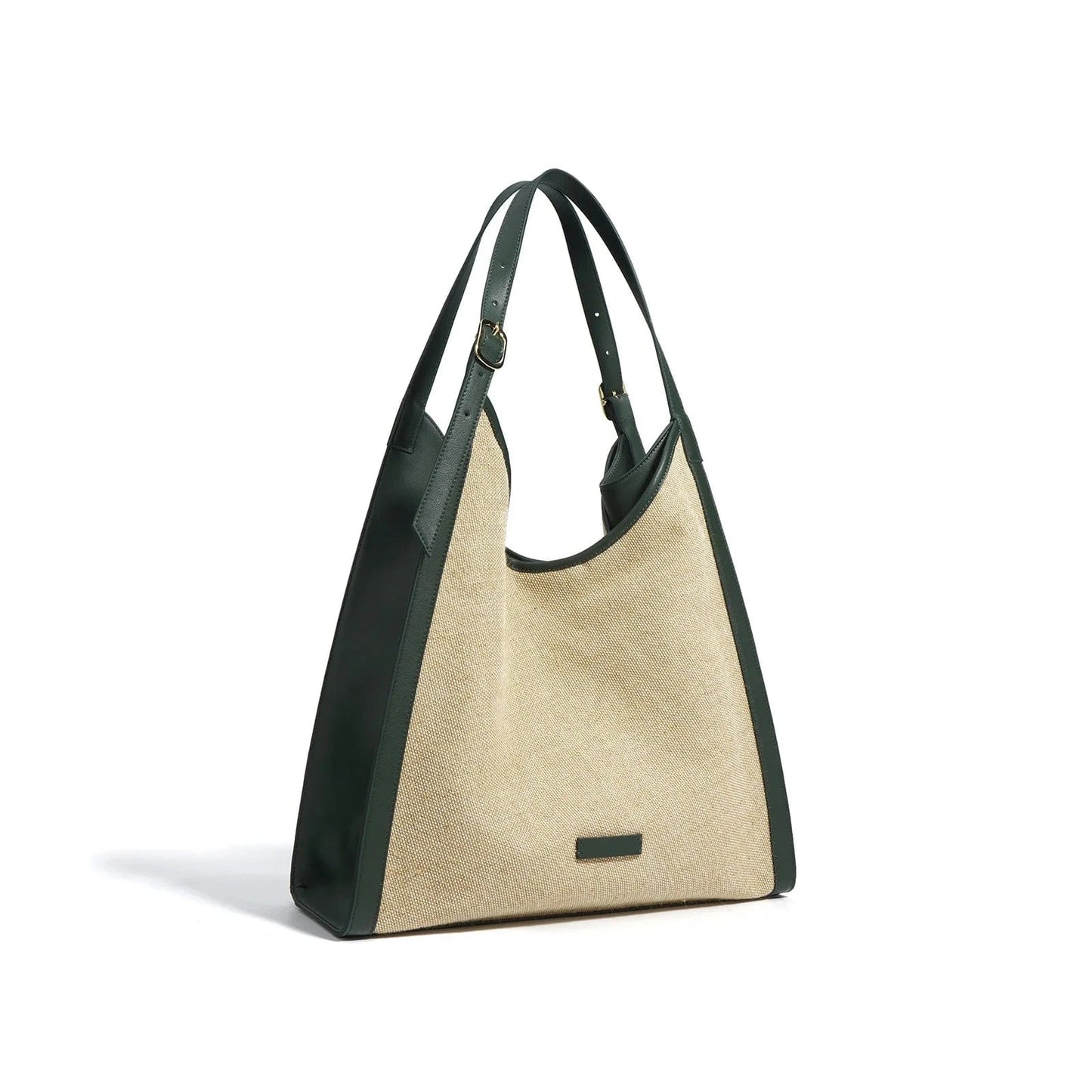 Flax green 2025 New Luxury Large Capacity Genuine Leather Cotton Linen Tote Bag Designer Cowhide Leather Crossbody Handbags for Women