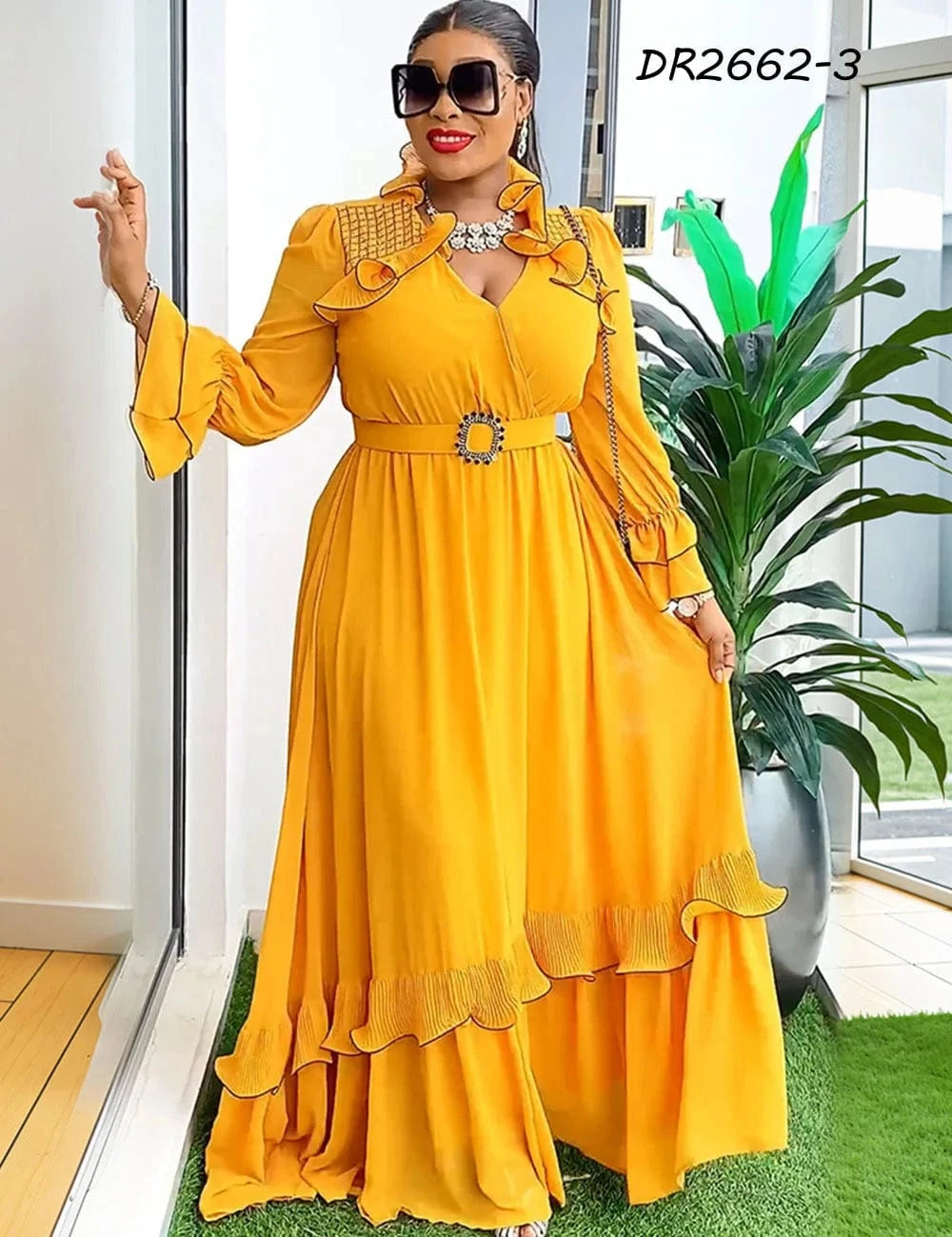 Flovar Malaysia Navy Modern Dress Baju Kurung Islamic Clothing