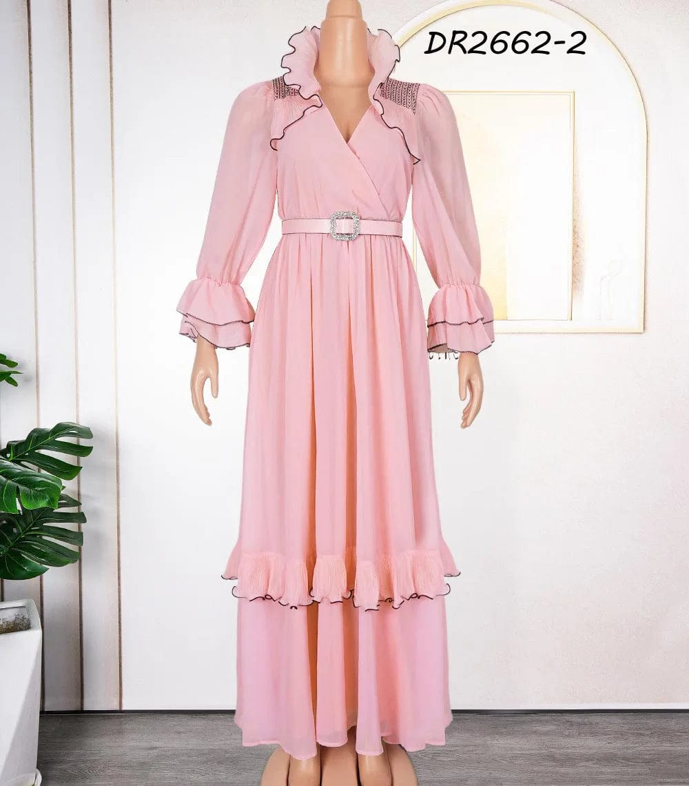 Flovar Malaysia Navy Modern Dress Baju Kurung Islamic Clothing