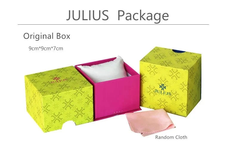 Four-leaf Clover Flower Elegant Women's Watch Japan Mov't Lady Hours Fine Fashion Real Leather Bracelet Girl's Gift Julius Box