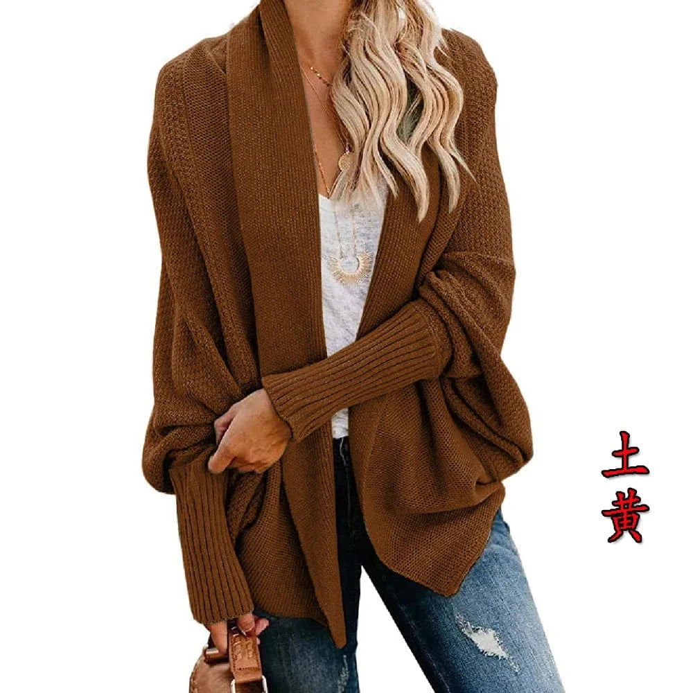 Free / Brown Winter 2024 new sweater sweater cardigan plus-size women's multicolor coat