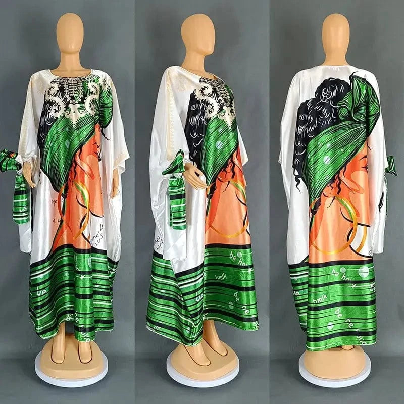 Free / color1 Women's Print Maxi Dress Plus Size