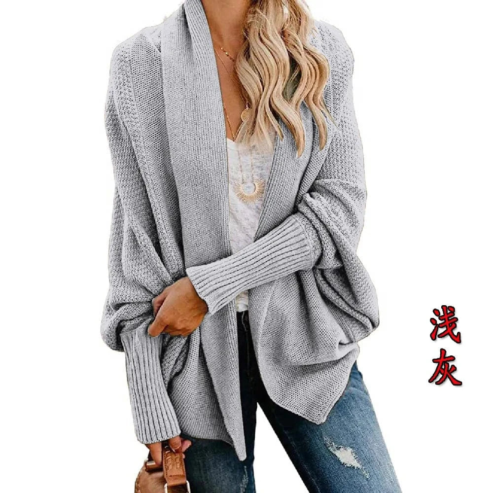 Free / light grey Winter 2024 new sweater sweater cardigan plus-size women's multicolor coat