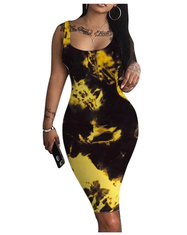 Free Sample 40+ Style Sleeveless Bodycon Tank Long Dress Women 2024 Stretch Party Night Club Streetwear Casual Ladies Dresses