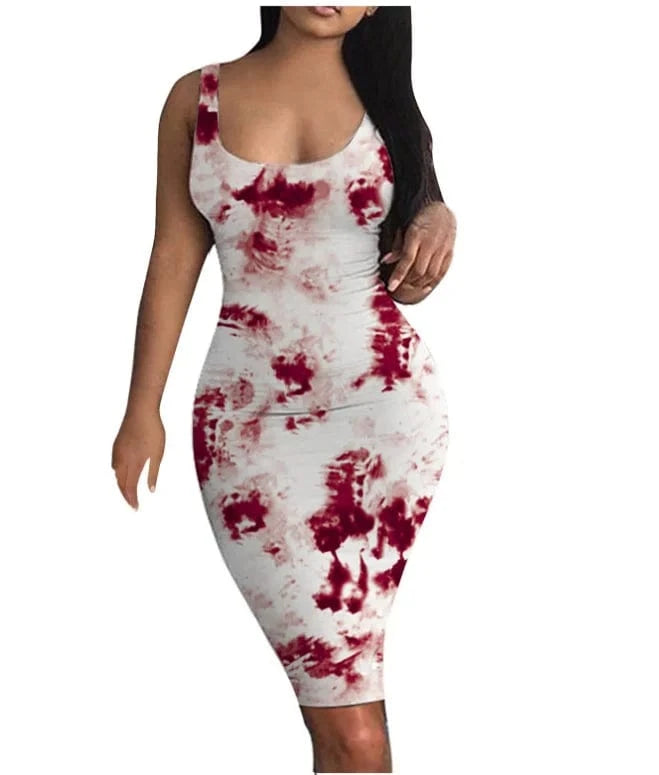 Free Sample 40+ Style Sleeveless Bodycon Tank Long Dress Women 2024 Stretch Party Night Club Streetwear Casual Ladies Dresses