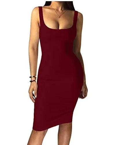 Free Sample 40+ Style Sleeveless Bodycon Tank Long Dress Women 2024 Stretch Party Night Club Streetwear Casual Ladies Dresses