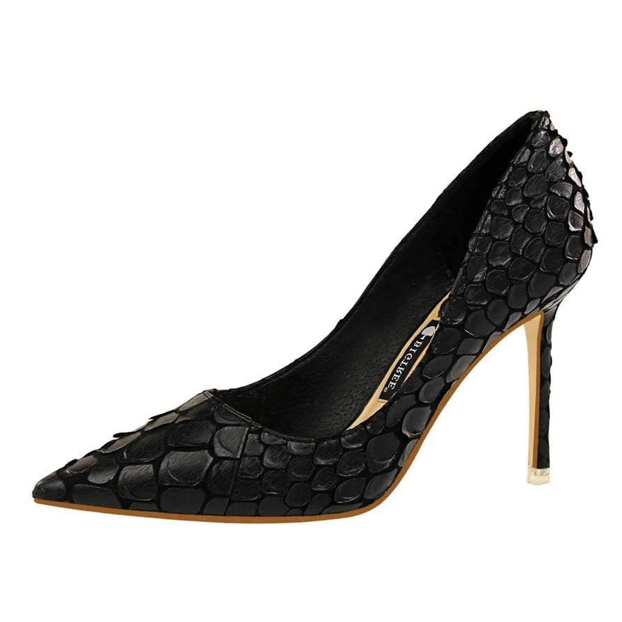 Free Shipping High-End Unique Fish Scale Design Stiletto Heeled Sandals for Ladies