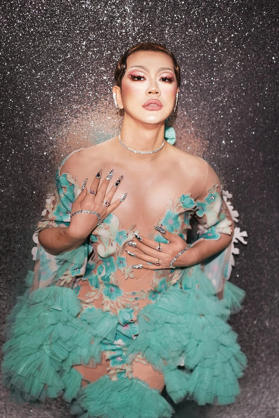 Free Size / Green Vestido Festa Fashion See Through Mesh Ruched Ruffles Ball Gown 2022 Prom Dress Ladies Sexy Wedding Party Mermaid Evening Dress