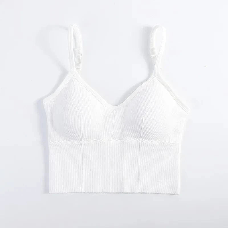 Free Size / White Breathable Sports Bra Anti-sweat Fitness Top Seamless Yoga Bra Workout Shockproof Crop Top Push Up Gym Shapewear Bra for Women