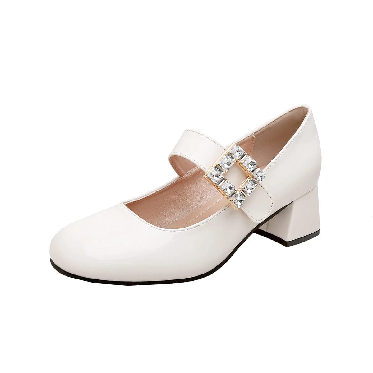 French Mary Jane Shoes size 35-40 Side Buckle Fairy Style High Heels for women