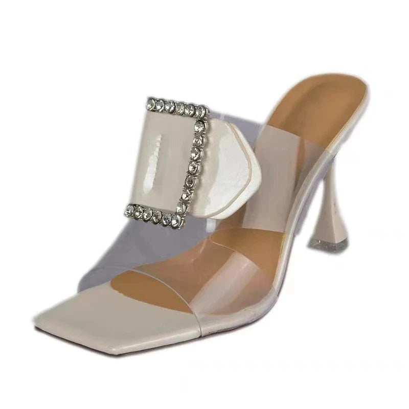 French stiletto slippers women's 2022 summer new high-heeled slip-ons