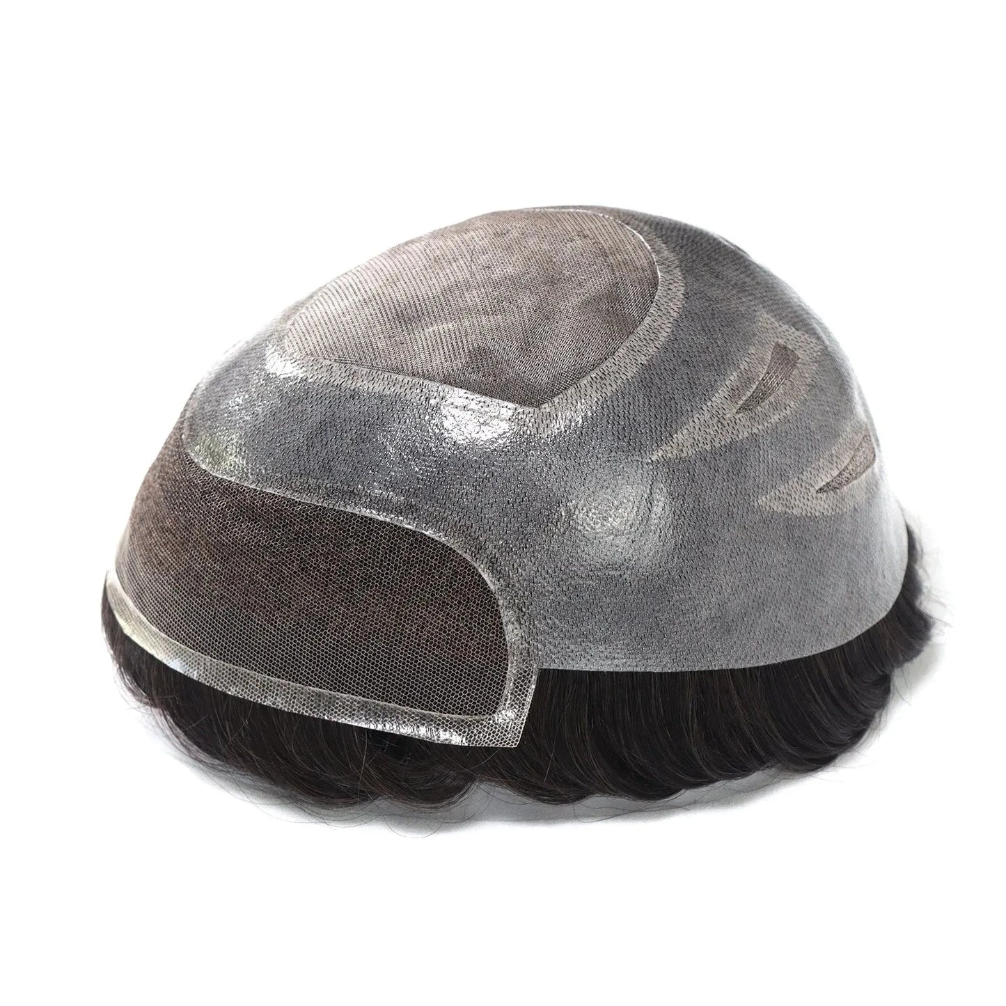 Front Lace Toupee For Man Human Hair Gray Man Hair Patch Invisible Male Hair Capillary Prosthesis