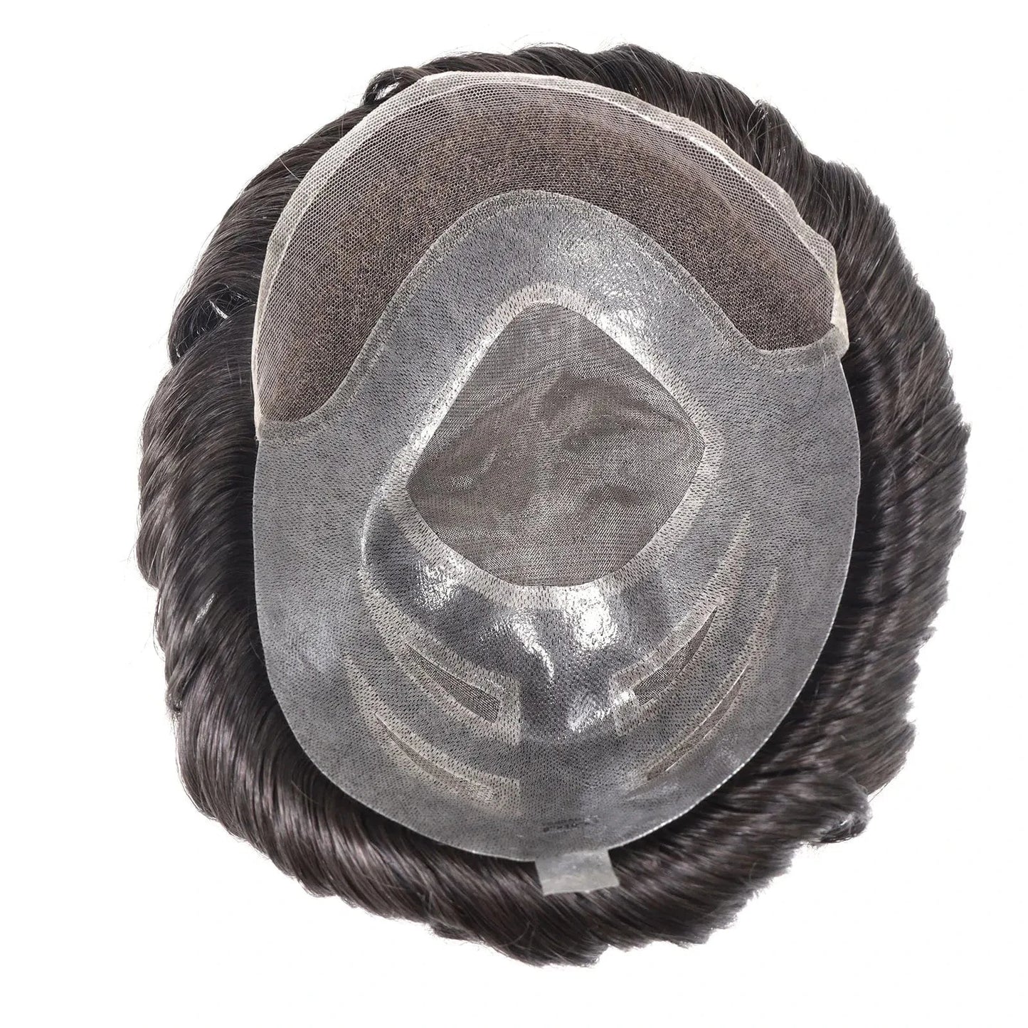 Front Lace Toupee For Man Human Hair Gray Man Hair Patch Invisible Male Hair Capillary Prosthesis