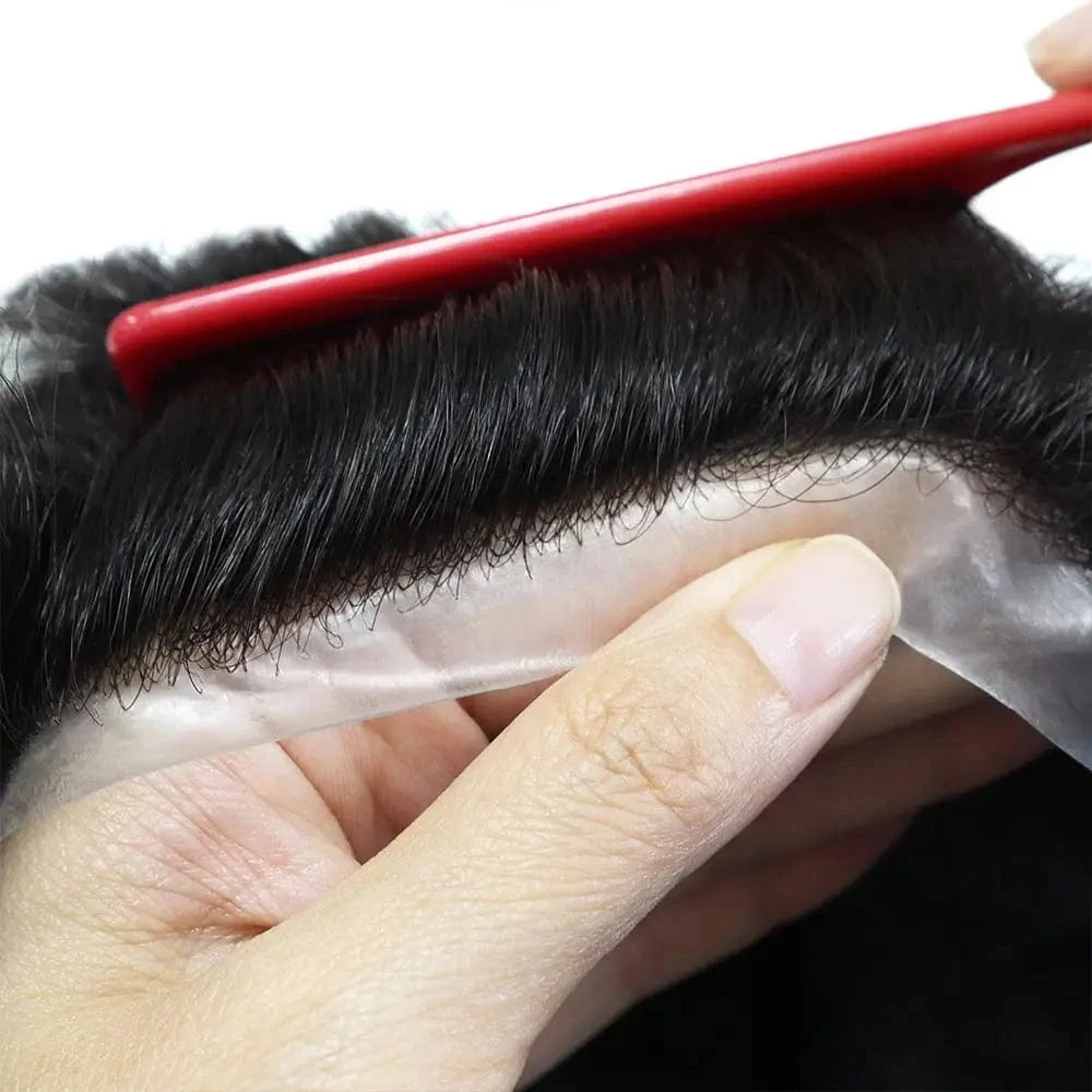 Full cap / #NC / 6inches BIO FW 6" Knotted Full Polyskin PU Human Hair Wig for Women Natural Straight