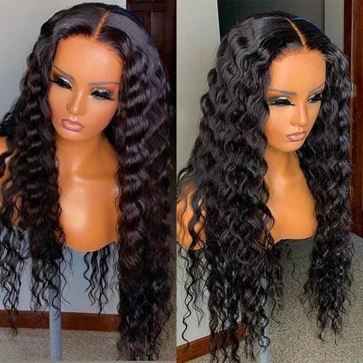 Full Cuticle Aligned Pre Plucked Curly Wave Bleached Knots Burmese Human Hair Invisible Transparent HD Lace Front Wigs