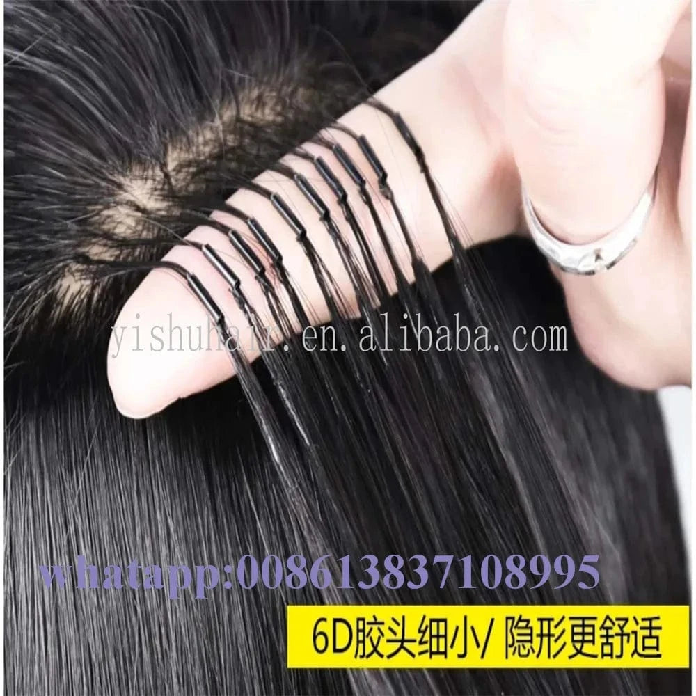 Full cuticle aligned remy hair 28inch,613# blonde 0.8gr/beam 6D Human Hair extension