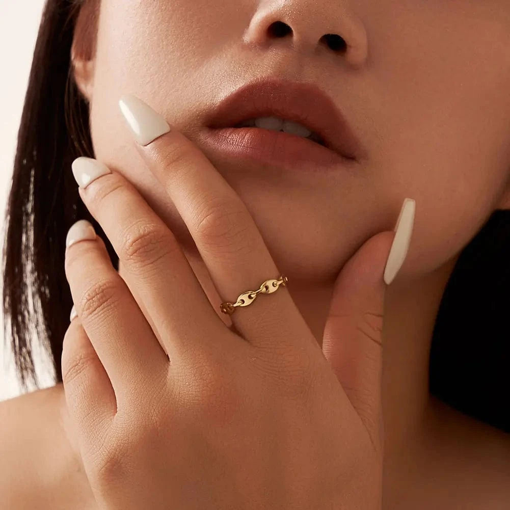 GAR03 RINNTIN Dainty Silver Stacking Rings Minimalist Stackable Bands 14K Gold Plated Thin Rings for Women