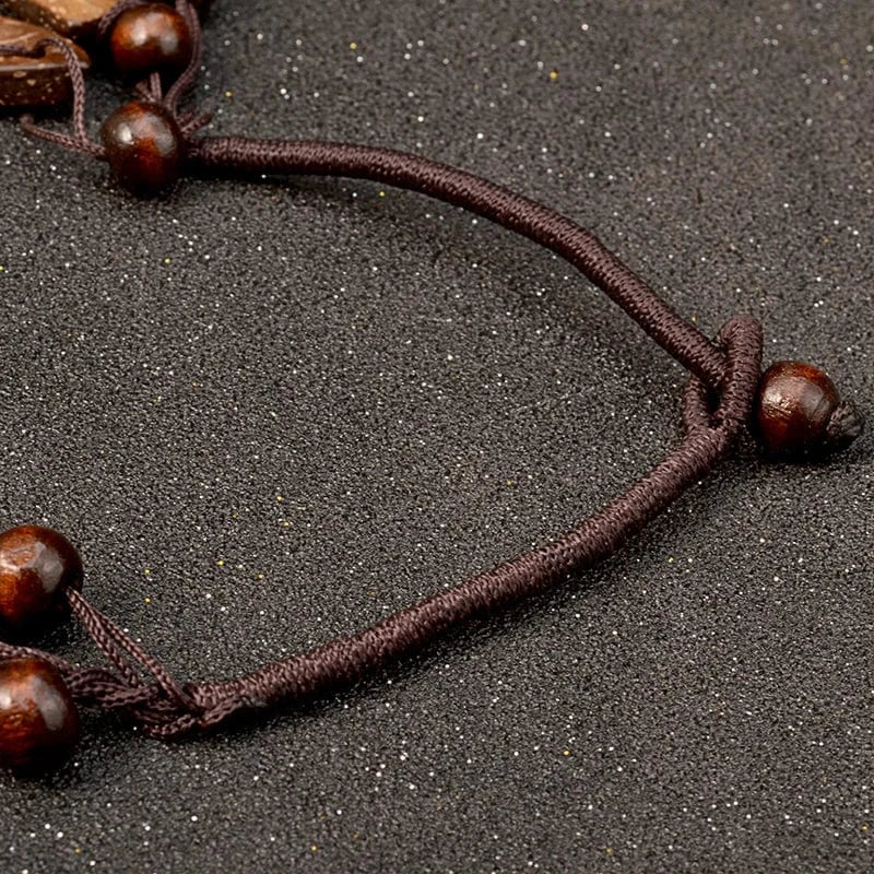 Geometric Coconut shell Necklaces for Women Wood Beads Bohemian Ethnic Jewelry Handmade Long Statement Necklace