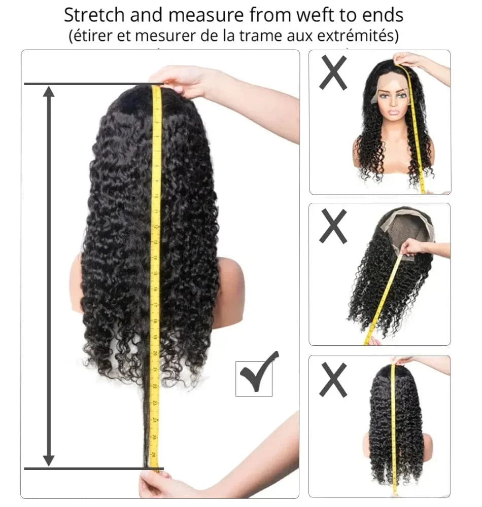 Glueless Wig Deep Wave Human Hair Wigs Ready To Wear Pre-Cut Lace Wear And Go Glueless Wigs Lace Front Human Hair Wig For Women