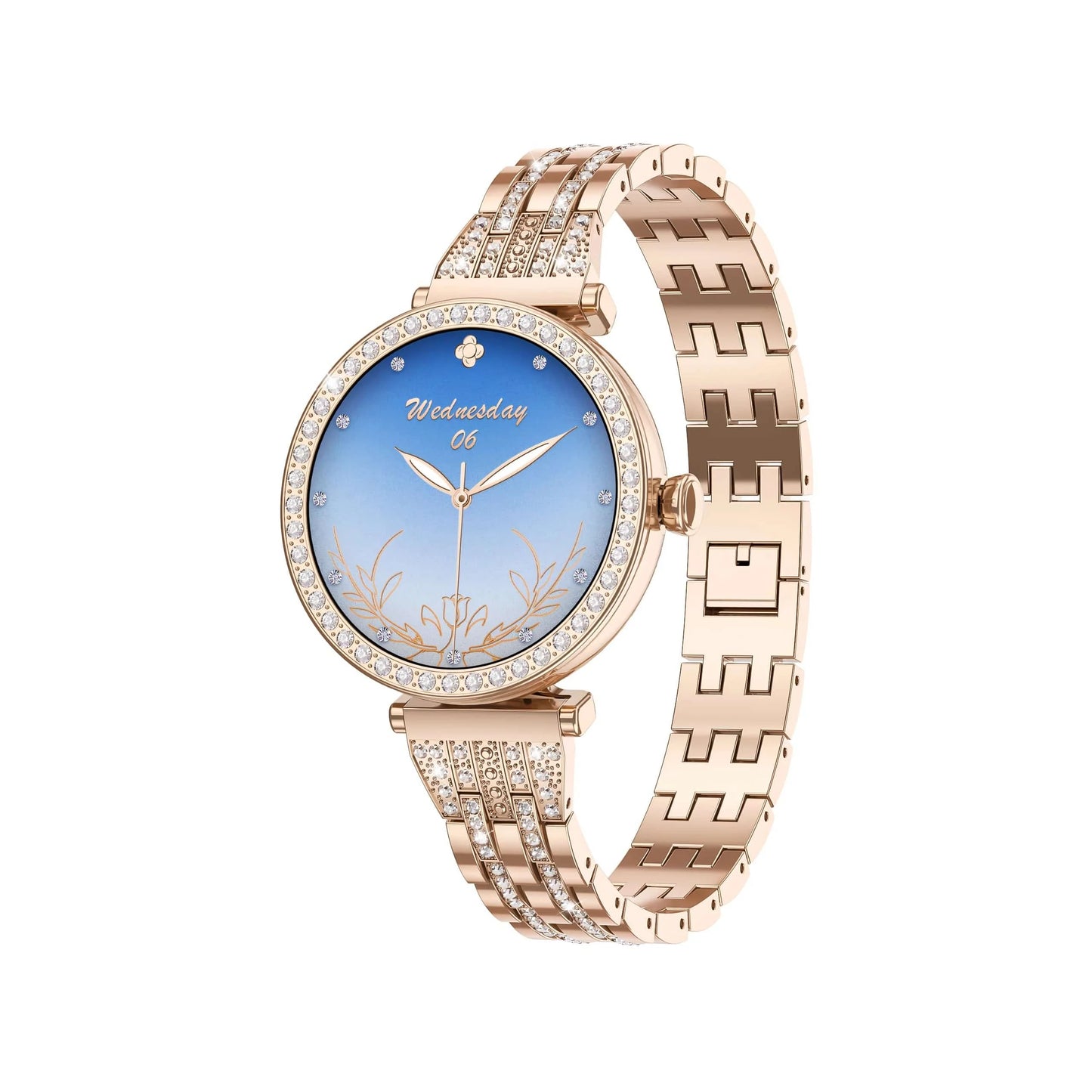 Gold 2024 New design LC602C Luxury Lady AMOLED screen Smart watch 2023 Fashion BT Call IP68 Diamond Steel smart watch for women