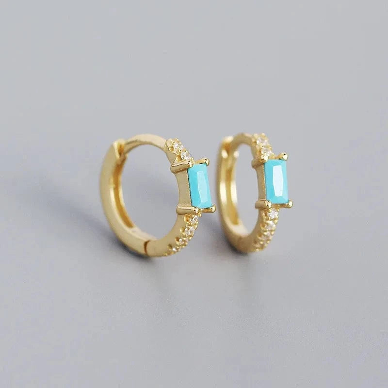 Gold Hot Selling S925 Sterling Silver Circular Micro Pave Zircon Personality Fashion Earring Jewelry For Women hoop earrings jewelry