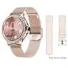 Gold / NX19 2025 Women Watch 1.3 Inch Alloy Case 360x360 HD Screen BT Call NX19 Smartwatch Elegant Lady Smart Fitness Bracelet