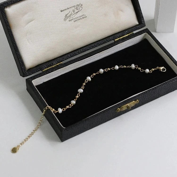Gold Paperclip Chain Choker Satellite hawaiian Saltwater Cultured pearl chain necklace stainless steel Dainty Jewelry Women 16''