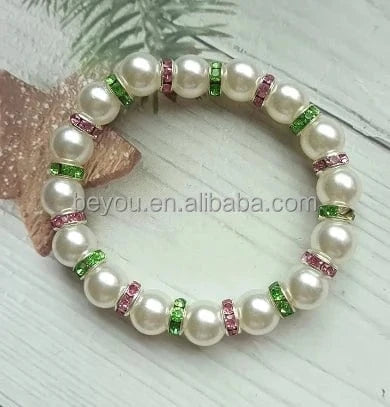 Gold Silver Exquisite Greek IVY Leaf sisters Social Symbol Rhinestone Pearl Metal Jewelry brooch