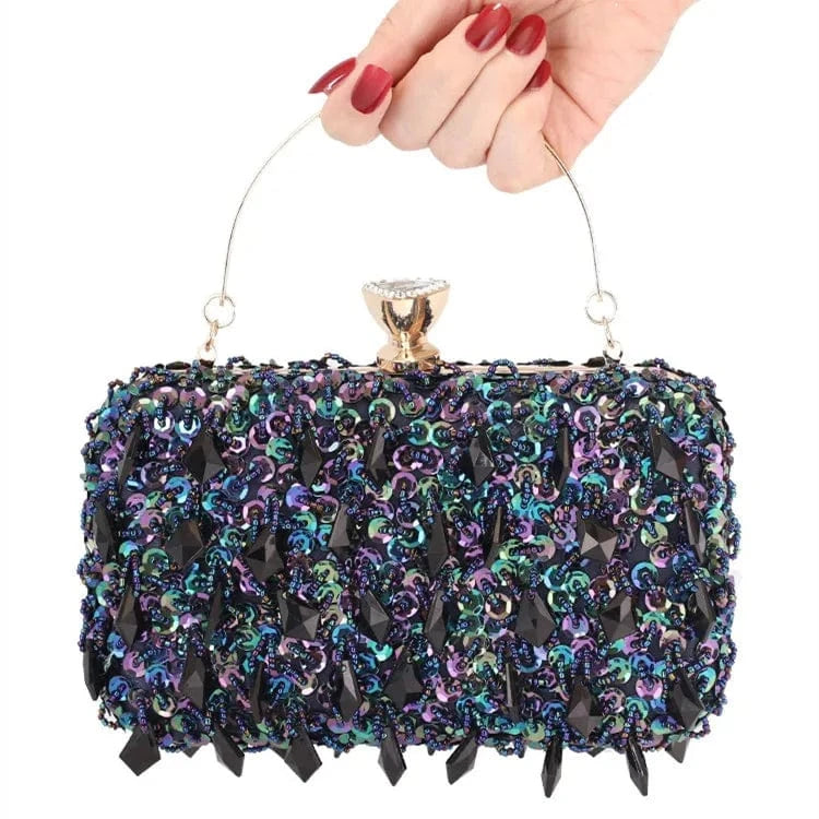 good quality fashion unique design evening bag beaded sequin party bling luxury clutch purse for women