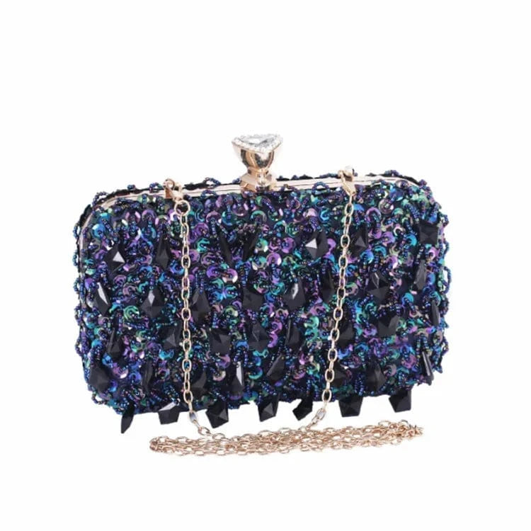 good quality fashion unique design evening bag beaded sequin party bling luxury clutch purse for women