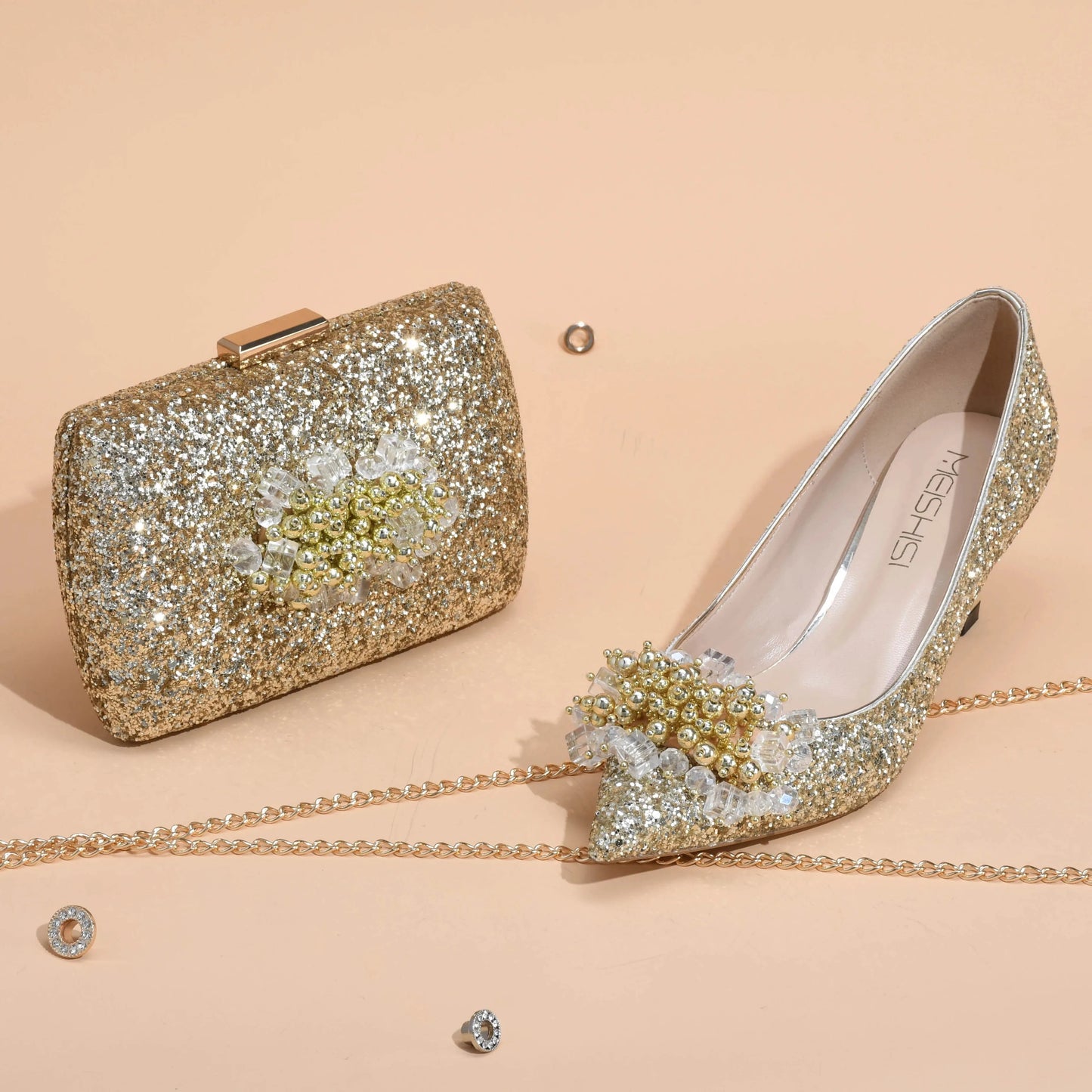 Goxeou Luxury African Women’s Shoes & Bags Set