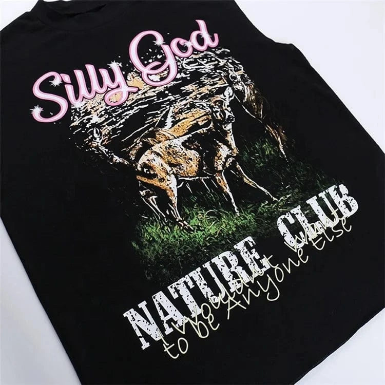 Graphic T Shirts Streetwear Womens Fashion Clothing Trends 2024 Summer Tops White Black Sleeveless Tees