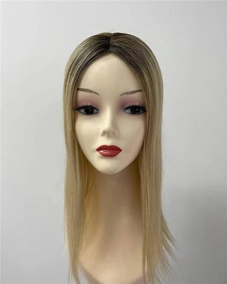 Greathairgroup Women Hair Pieces Remy Human Hair For Women Topper Hand-made Silk Base Topper