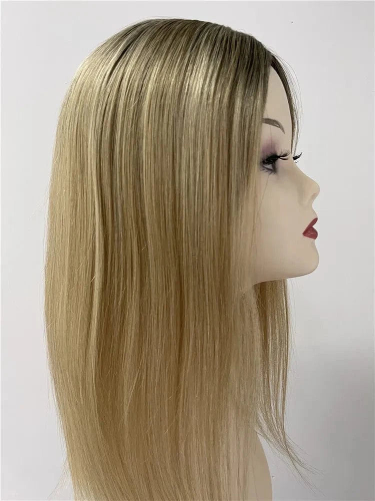 Greathairgroup Women Hair Pieces Remy Human Hair For Women Topper Hand-made Silk Base Topper
