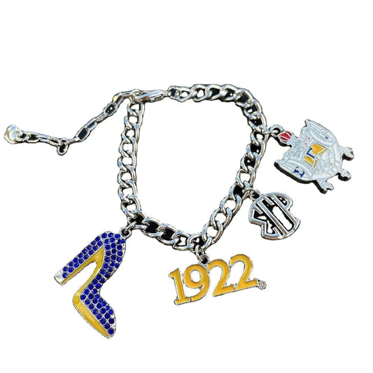 Greek Female Sigma Gamma Rho Popular University 1922 Sorority Society High Heel Shoes Pendant Bracelets Ornaments