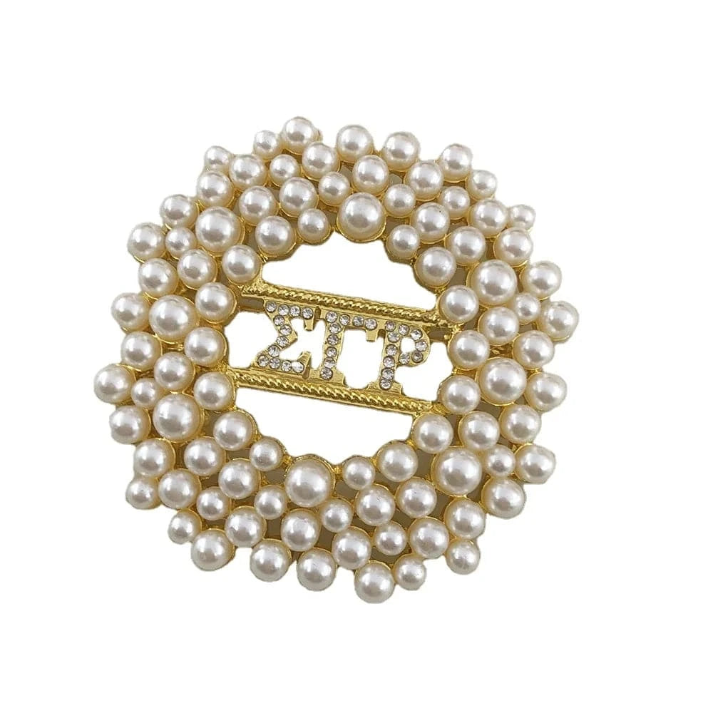 Greek Letter Sorority Sigma Gamma Rho Pearl Brooch Jewelry Finer Women Jewellery