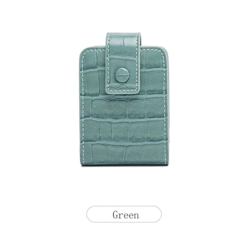 Green MIYIN fashionable Lipstick pack for women PU leather Portable Cosmetic bag storage bag with mirror makeup bag for lady