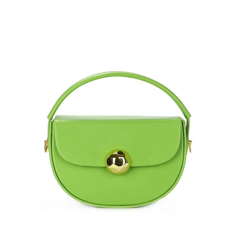 Green Women's Luxury Bag Top Handle Half Moon Box Clutch Handbags Fashion Bags for Ladies Girls 2024