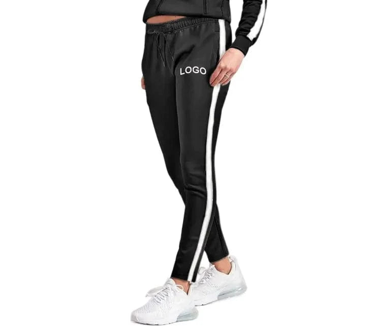 Grey Womens Sweat Suit Hoodie High Quality Blank Jogger 2 Piece Set Top Logo Custom Women Sweatsuit Set