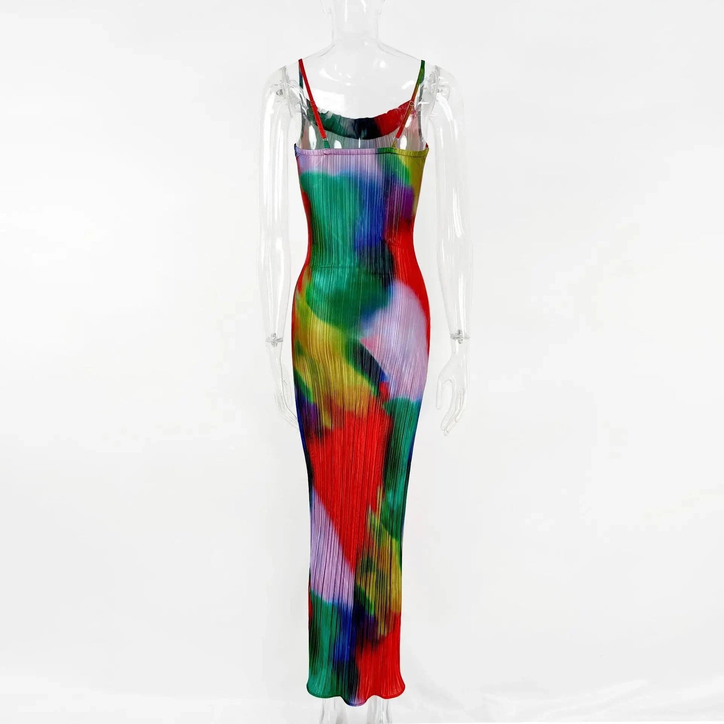 GX009 Fashion women's sleeveless printed long party dress spaghetti strap design sexy tight fit elegant evening dresses