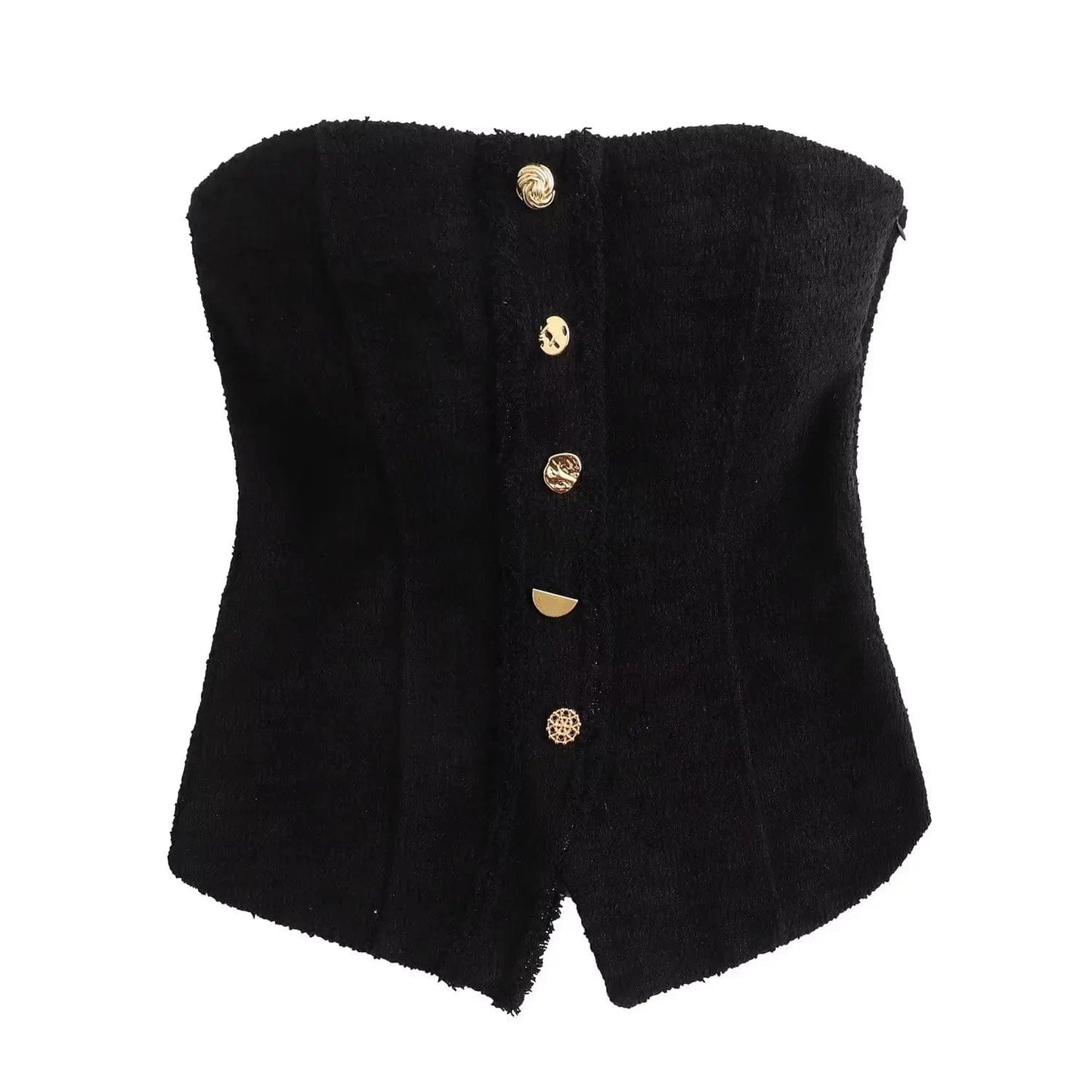 GX1093 Fashion 2024 Boutique Vintage Style Unique Clothing Boutique Sleeveless Single Breasted Tops and Pant 2 Piece Sets Women