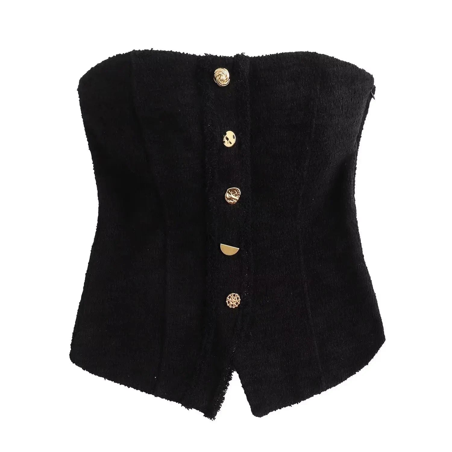 GX1093 Fashion 2024 Boutique Vintage Style Unique Clothing Boutique Sleeveless Single Breasted Tops and Pant 2 Piece Sets Women