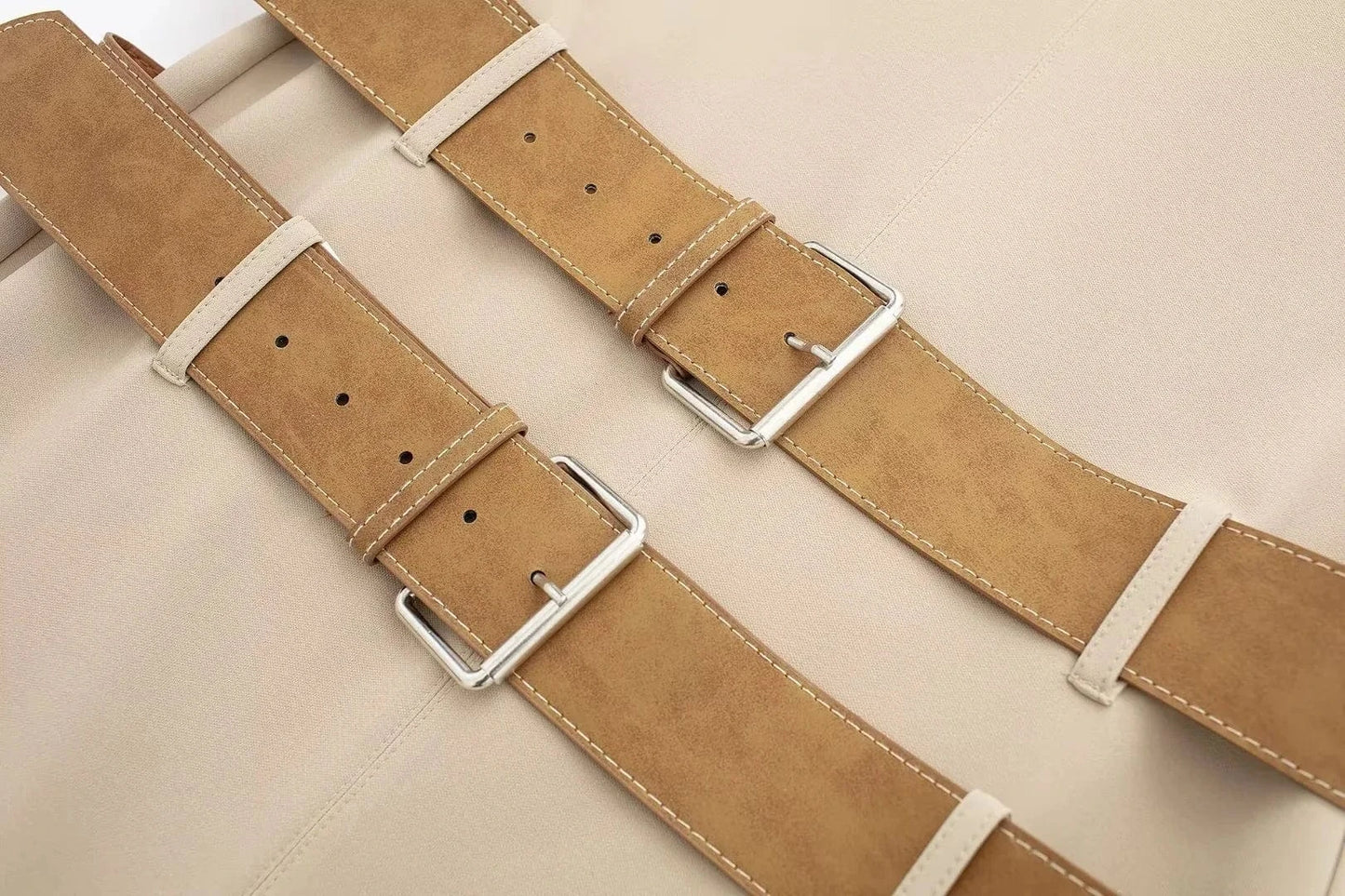 GX2310 Fashion 2024 Sleeveless Belt Patchwork Mini Dress Women Summer Clothing Boutique Unique Elegant Dresses